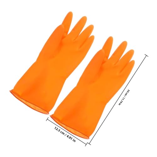 IMIKEYA 6pcs Rubber Dishwashing Gloves Set Large Size Waterproof Kitchen Cleaning Gloves Sturdy Reusable Household for Washing Dishes and Laundry