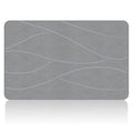 Veeloim Stone Bath Mat Diatomaceous Earth Shower Mat Non-Slip Super Absorbent Diatomite Stone Bath Mats for Bathroom Floor Quick Drying Natural Easy to Clean(23.6''×15.4" Gray) - color: Line1-grey