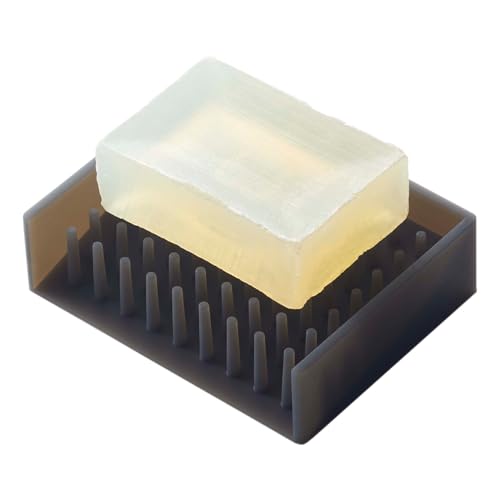 Yamazaki Home Self Draining Soap Tray - Floating Holder Dish for Sink, Silicone, No Assembly Req. - color: Black