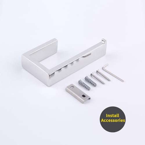GERZWY Polished Stainless Steel Toilet Paper Holder Paper Towel Dispenser Tissue Roll Hanger Wall Mounted HG1718-JG - color: Polished
