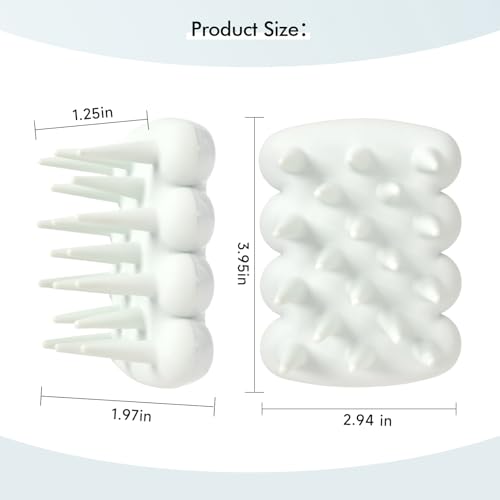 Silicone Shampoo Brush & Scalp Massager Exfoliator for Dry, Itchy & Dandruff Relief Ergonomic Scrubber for Deep Hair Washing - Hair Follicle Stimulator - Light Blue - color: Light Blue