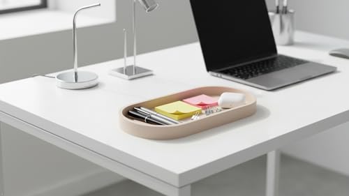 Premium 12” x 5” Silicone Vanity Tray | Sink and Surface Organizer with Sturdy Non-Slip Base | Heat Safe, Dishwasher Safe (Vanilla Cream) - color: Vanilla Cream