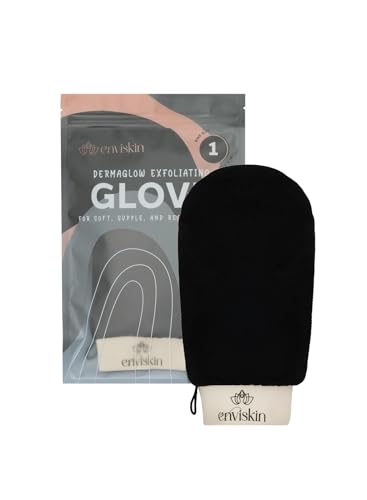 Dermaglow Deep Exfoliating Gloves- Black - color: Black, size: 1 Count (Pack of 1)