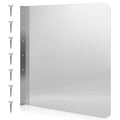 Amylove 20 x 20 Inch Stainless Steel Splash Guard Stainless Steel Wall Mount Guard with Screws Screws for Bathroom Sink Side Sink Splash Prep Sinks Protector for Commercial Kitchen Restaurant - size: 20 x 20 Inch