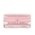 Away Clear Toiletry Bag - Water-Repellent Travel Toiletry Bag with 2 Compartments, U-Zip Opening, Interior Zip Pocket - Blush Pink - color: Blush Pink
