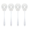 LOLA Toilet Bowl Brush w/Curved Head, 4 Pack, Coated Wire, Durable Poly Bristles, Reaches Under Toilet Bowl Rim - size: 4 Pack, style: Loop Style Bowl Brush