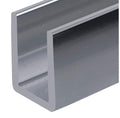 Brixwell SDCD38BS-CCP4 Brushed Stainless 3/8" Fixed Panel Shower Door Deep U-Channel - 4 inch Sample - color: Brushed Stainless Steel, size: 4 Inch - Sample