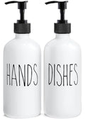 MOMEEMO Soap Dispenser Set 2 Pack, Contains Dish and Hand Soap Dispenser. (White) - color: Hd White