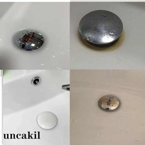 Pop Up Click Clack Sprung Plug Stopper,Basin Sink Clicker Pop Up Bolt,Sink Drain Stopper Click Clack Brass Spring Plug Replacement for Most Bathroom Sinks,Tubs,and Basin Drains 66mm(Golden)