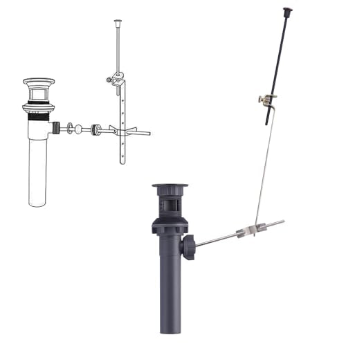 Bathroom Sink Drain with Lift Rod, Oil Rubbed Bronze Sink Drain with Overflow, ARCORA Drain Stopper for Vessel Sink - color: Oil Rubbed Bronze-1 Pack, style: Lift Rod With Overflow