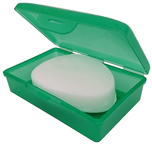 American Comb: Soap Box Green, 1 Ct - Made in The USA - Soapbox with Hinged Lid and Secure Latch - color: Green