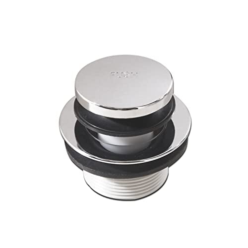 Tip-Toe Bathtub Drain Stopper with ABS Plastic Bushing, Fits in 1-1/2 Inch or 1-3/8 Inch Inner, Easy to Install, Plated Chrome - color: Plated Chrome