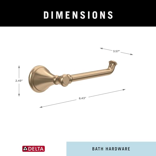 Delta Single Post Toilet Paper Holder | Champagne Bronze | Wall Mount | Cassidy Bathroom Accessories - color: Champagne Bronze