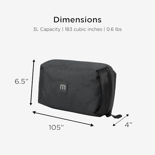TravisMathew Approach Water-Resistant Travel Toiletry Bag with Hook, Black - color: Black