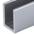 Brixwell SDCD38BA-CCP4 Brite Anodized 3/8" Fixed Panel Shower Door Deep U-Channel 4 inch Sample - color: Brite Anodized, size: 4 Inch - Sample
