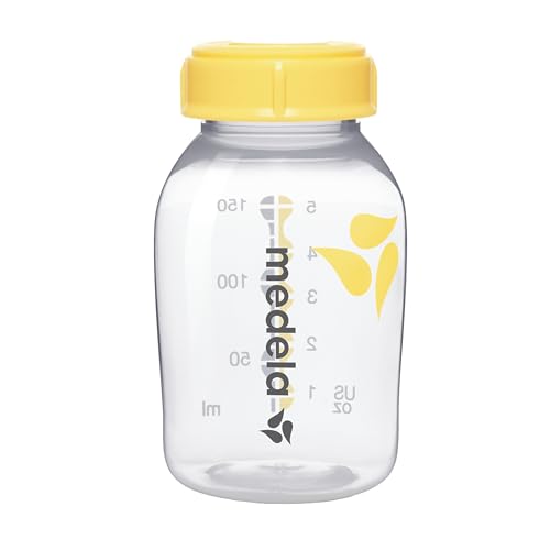Medela Breast Milk Collection and Storage Bottles with Solid Lids - 6pk/5oz-150mL Breastmilk Container, Compatible Breast Pumps and Made Without BPA - size: 6 Count (Pack of 1), style: Storage Bottles