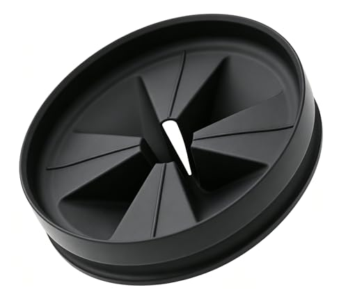 3 3/8" Garbage Disposal Splash Guard, QCB-AM Sink Baffle Replacement for InSinkErator Evolution Series, Upgraded Removable Quiet Collar Drain Plugs, Garbage Disposer Accessories, Black - color: Deep Black - 1 Pack