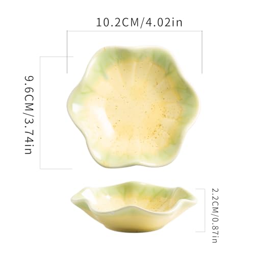 Ceramic Lotus Leaf Trinket Dish, Ring Holder for Jewelry | Keeps earrings, necklaces, keys, and keepsakes handy on vanities or nightstands, a sweet gift for moms, sisters, and friends - color: Sesame Gold