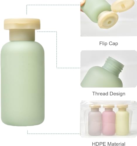 Travel Shampoo Bottles for Toiletries, Leak Proof Travel Size Toiletries Bottle Containers for Shampoo and Conditioner, Reusable Squeeze Bottles, Essentials Accessories (Garden Series, 3.4oz, 4Pcs) - color: Garden Series