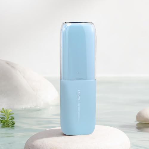 Toothbrush Travel Case, 2-in-1 Large Capacity Toothbrush Holder and Rinse Cup with Cover for Traveling, Camping, Gym, and Trips (Blue) - color: Blue