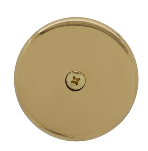 Westbrass A931K-01 Universal 1-3/8" Fine Thread Tip-Toe Bathtub Drain Plug Trim Set with One-Hole Overflow Faceplate and 1-1/2" Adapter Bushing, Polished Brass - color: Polished Brass