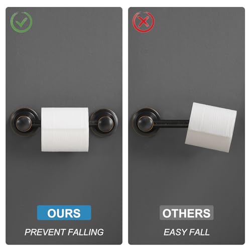 RUMOSE Toilet Paper Holder and Hand Towel Ring Oil Rubbed Bronze Wall Mount Bathroom Hardware Accessories 2 PCS Set Flexible Pivoting Toilet Tissue Roll Holder and Towel Hanger, Stainless Steel - color: Oil Rubbed Bronze