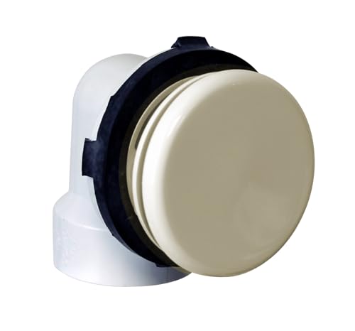 Westbrass D980R-65 Floating No-Hole Bath Waste Overflow Faceplate and Adaptor, Powder Coat Biscuit - color: Powder Coat Biscuit, size: 1 Pack