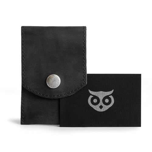 Hide & Drink, Double Nail Clipper Case, Beauty & Personal Care, Commuter and Nomad, Grooming Case, Home & Travel Essentials, Manicure Kit Storage, Full Grain Leather, Handmade (Charcoal Black) - color: Charcoal Black