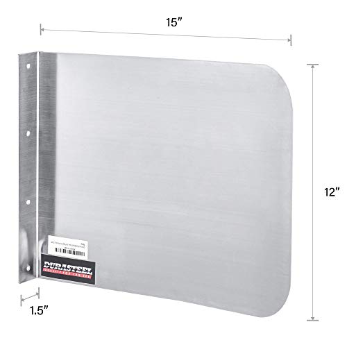 DuraSteel Stainless Steel Sink Splash Guard - 15" x 12" Wall Mount Commercial Kitchen Shield - Kitchen Safety & Hygiene Cooking Splatter Screen - Ideal for Hand Sinks, Prep Sink, Utility Sink - size: 15 x 12 inch Wall Mount