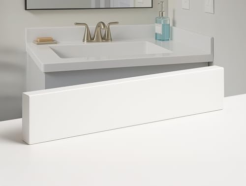 Bathroom Vanity Sink Backsplash/Sidesplash (Super White Engineered Marble, 4" x 24") - size: 4" x 24"