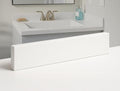 Bathroom Vanity Sink Backsplash/Sidesplash (Super White Engineered Marble, 4" x 22") - size: 4" x 22"