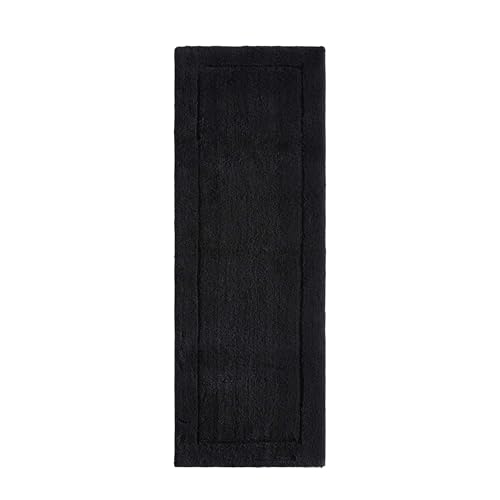 Calvin Klein - Bath Runner Rug, Soft & Absorbent Bathroom Rug, Modern Bathroom Essentials (Essence Black, 22" x 60") - color: Essence Black, size: 1'10" x 5' (Rectangular)