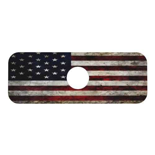 American flag Kitchen sink faucet pad, strong water absorption, anti slip, easy to clean, very suitable for splash and drip prevention, suitable for kitchens and bathrooms - color: American Flag