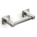 FORIOUS Toilet Paper Holder Wall Mount, Stainless Steel Rustproof Double Post Pivoting Tissue Roll Holder for Bathroom, Commercial Toilet Paper Dispenser (Brushed Nickel, Square) - color: Stainless Steel