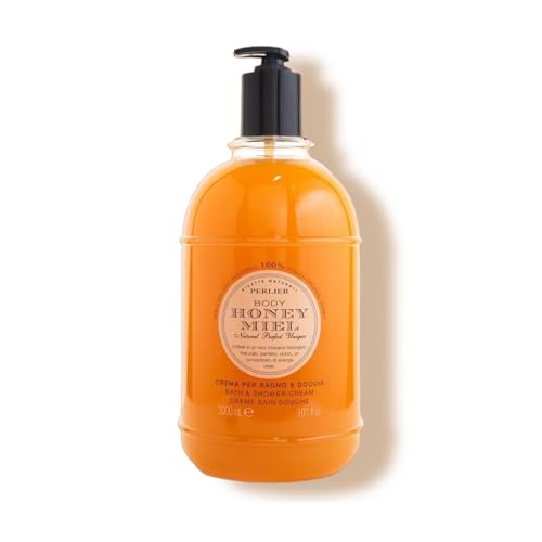 Perlier Sweet Honey Miel Shower & Bath Cream - Nourishing & Soothing Luxury Bath Cream Made With 100% Organic Italian Honey For Deep Moisturization And Hydration, 101.4 oz, 101.3 fl. oz, 3000 ml - size: 101 Fl Oz (Pack of 1)