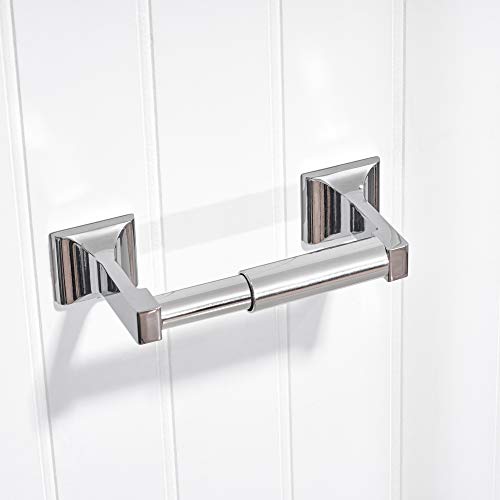 Universal Plastic Spring Loaded Toilet Paper Roll Holder Replacement, Chrome (1, Chrome) - color: Chrome
