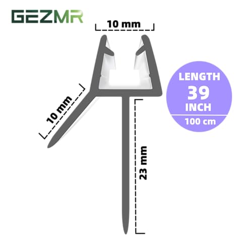 2-Pack Frameless Shower Door Bottom Seal (3/8'' X 39'') Clear Glass Shower Door Seal Strip Shower Door Sweep can Covers up to 23mm Gap - Stop Leaks - size: Standard - 3/8 inch (10mm) - 23mm Gap