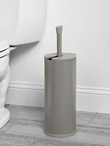 Zenna Home Easy Access Brushed Nickel Toilet Paper Holder, Rustproof, Holds 3 Rolls, Toilet Paper Storage with Lid and Easy Grip Handle, Bath Tissue Holder with Lid, Brushed Nickel - color: Brushed Nickel