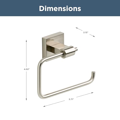 Franklin Brass Toilet Paper Holder | European Style | Satin Nickel | Wall Mount Single Post | Maxted Bathroom Accessories