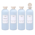 ASEVAT 13.5oz 4pack Refillable Travel Shampoo and Conditioner Bottles, Travel Size containers, Travel Bottle for toiletries, Squeeze Bottles with Flip Cap, Empty Plastic Leak Proof Travel Bottles - color: Blue, size: 13.5oz