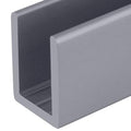Brixwell SDCD38A-CCP4 Satin Anodized 3/8" Fixed Panel Shower Door Deep U-Channel 4 inch Sample - color: Satin Anodized, size: 4 Inch - Sample