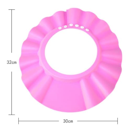 Safe Shampoo Shower Bathing Protection Bath Cap Soft Adjustable Visor Hat for Toddler, Baby, Kids, Children (pink) - color: Pink