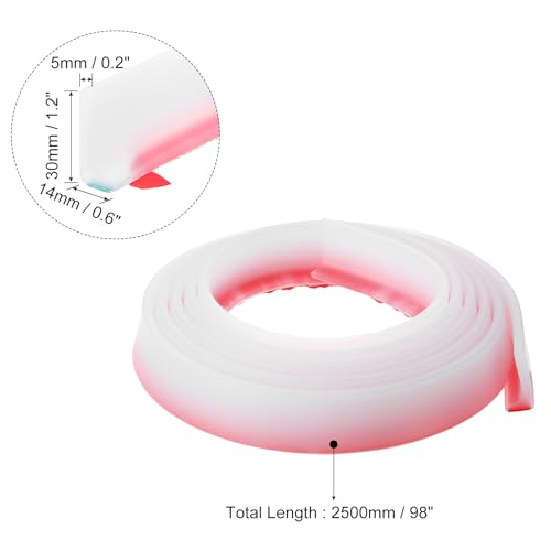 uxcell 98 Inch Collapsible Shower Barrier Stopper Water Splash Guard Blocker 98"Lx0.6"Wx1.2"H for Bathroom Kitchen Wet and Dry Separation, Clear - color: Clear, size: 98"Lx0.6"Wx1.2"H
