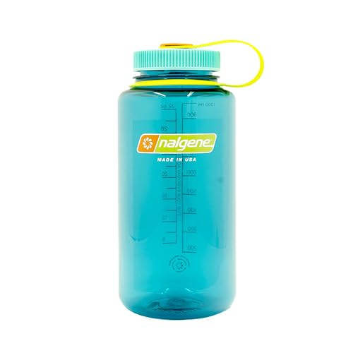 Nalgene 32 oz Wide Mouth Water Bottle | BPA-Free, Durable & Leak Proof, Lightweight Bottle for Hiking & Gym, Work & Travel - color: Cerulean, size: 32 Ounces