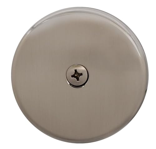 Westbrass A931K-07 Universal 1-3/8" Fine Thread Tip-Toe Bathtub Drain Plug Trim Set with One-Hole Overflow Faceplate and 1-1/2" Adapter Bushing, Satin Nickel - color: Satin Nickel