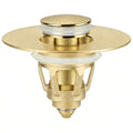 Tgosomt Bathroom Sink Stopper, Bathroom Sink Drain Strainer, Revolutionary Bathroom Accessories and Essentials (Brushed Gold) - color: Brushed Gold, size: 1 Pack