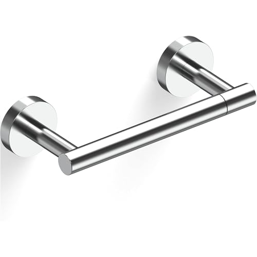 RARXTR Polished Finish Toilet Paper Holder SUS304 Stainless Steel Double Post Pivoting Toilet Paper Roll Holder Wall Mounted Toilet Tissue Holder for Commercial Bathroom RV - color: Chrome, size: Wall Mount