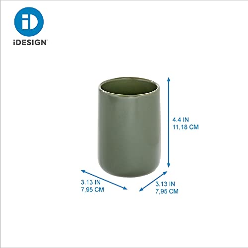 iDesign Ceramic Tumbler Cup, Moss | Earth Collection