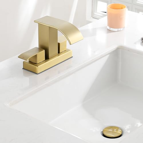 TIORIY Vessel Sink Drain Without Overflow, Plastic Bathroom Pop up Sink Drain Fit for 1 3/4 Inch Vessel Sink, Built-in Anti Clogging Sink Stopper, Brushed Gold - color: No Overflow Brushed Gold