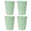 uxcell 4 Pcs Simple Toothbrush Cup, 3.3 x 3.3 x 4.2 Dishwasher Safe Bathroom Tumbler Reusable Plastic Cup Set for Storing Toothpaste Combs, Light Green - color: Light Green
